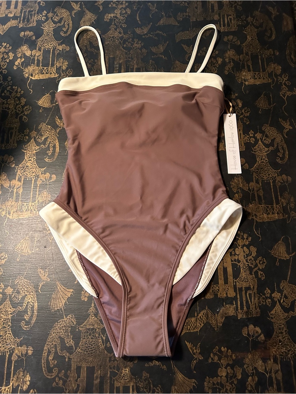 NWT House of Harlow Colorblock Swimsuit M